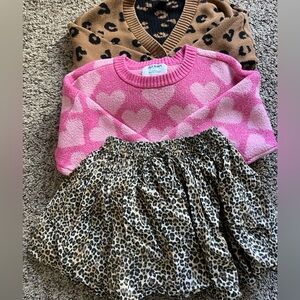Old Navy Sweaters and Zara Skort - Girls